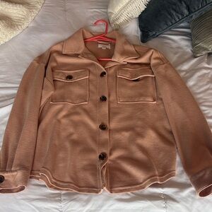 Women's Pink Button-Up Flannel